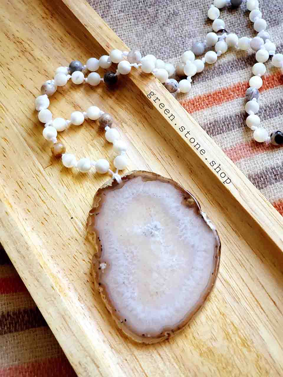 گردنبند سنگ عقیق طبیعی  33